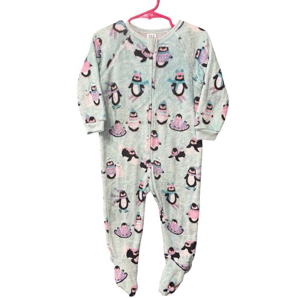 5/$20 NWOT Fuzzy Penguin Sleeper - The Children's Place - 18-24mo - Picture 1 of 5